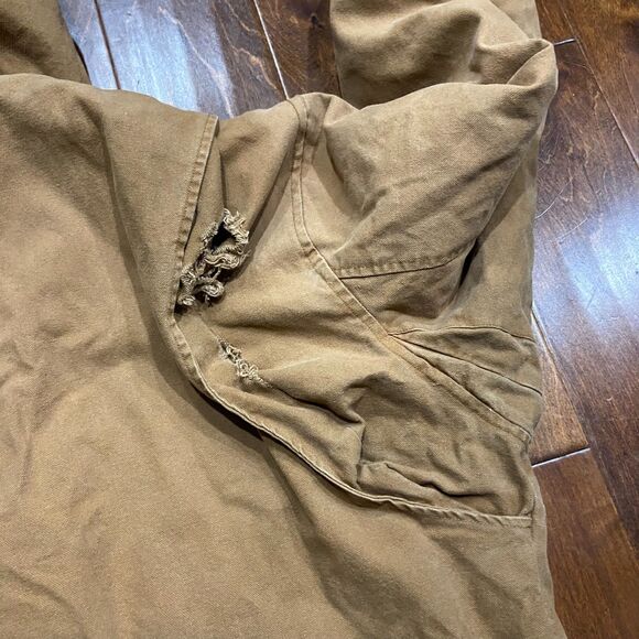 Lee Vintage 90s Workwear Full Zip Canvas Brown Sherpa Lined Trucker Jacket XXL - Picture 8 of 12